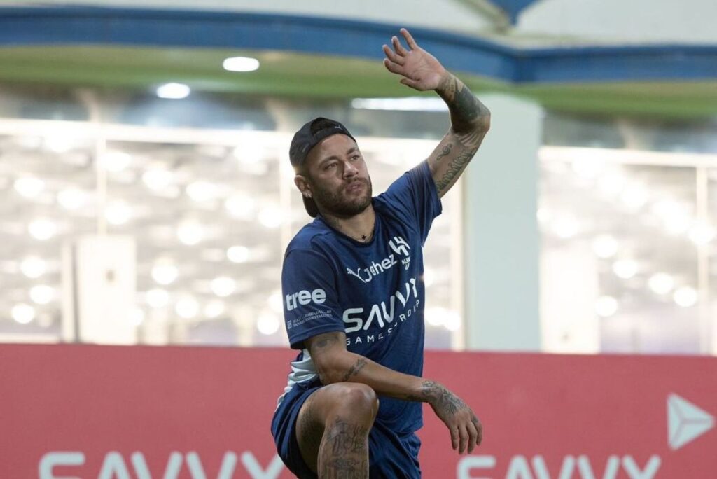 Neymar em treino do Al-Hilal