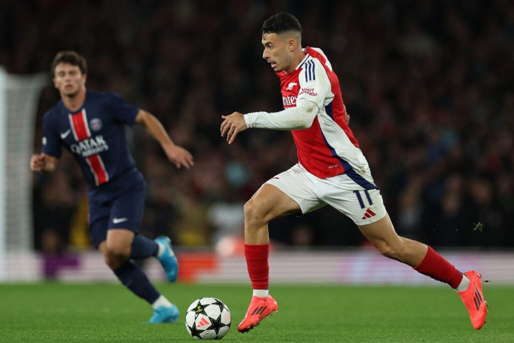 Gabriel Martinelli, atacante do Arsenal (Foto: Adrian Dennis/AFP)