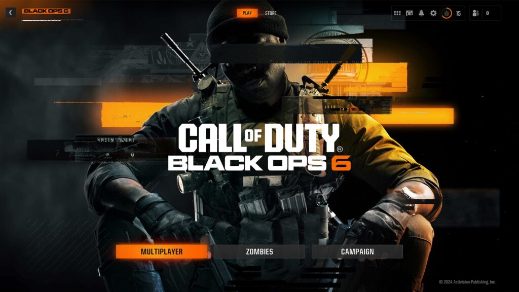 Nova interface de usuário de Call of Duty Black Ops 6 Menu