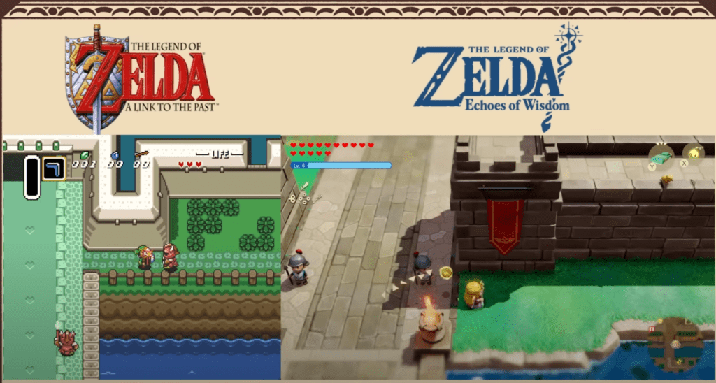 Fã compara semelhanças entre Zelda Echoes of Wisdom e A Link to the Past