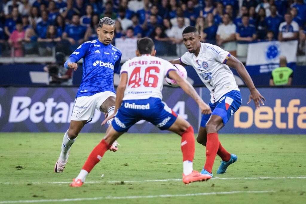 Matheus Pereira deu assistência para o primeiro gol do jogo. Foto: Gustavo Aleixo/Cruzeiro