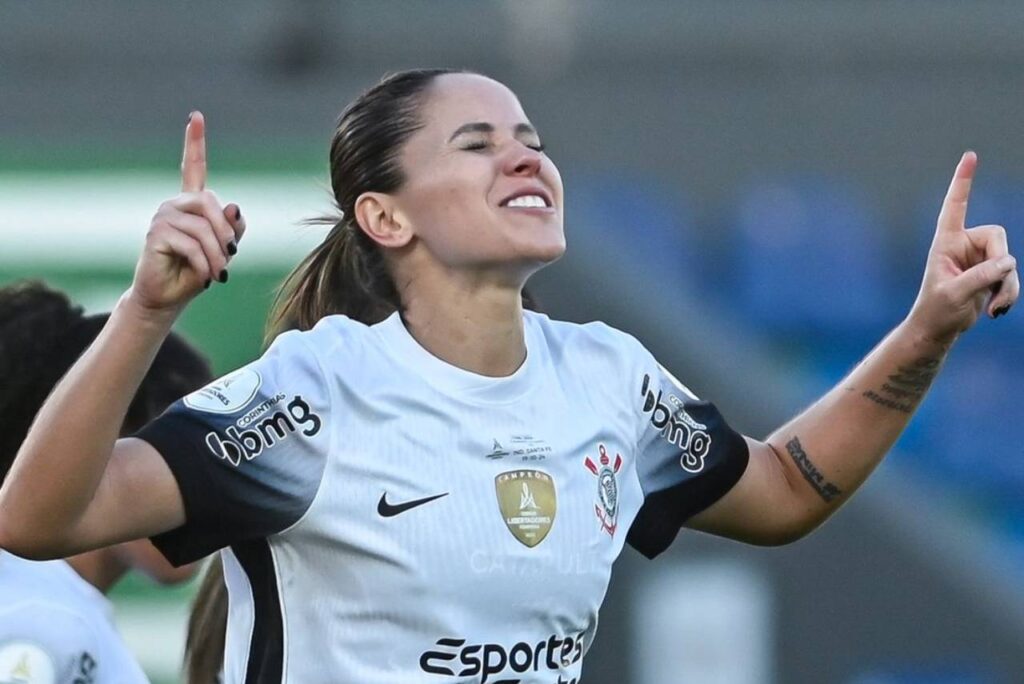 Erika marcou o segundo gol do Corinthians na partida. Foto: Reprodução/Instagram