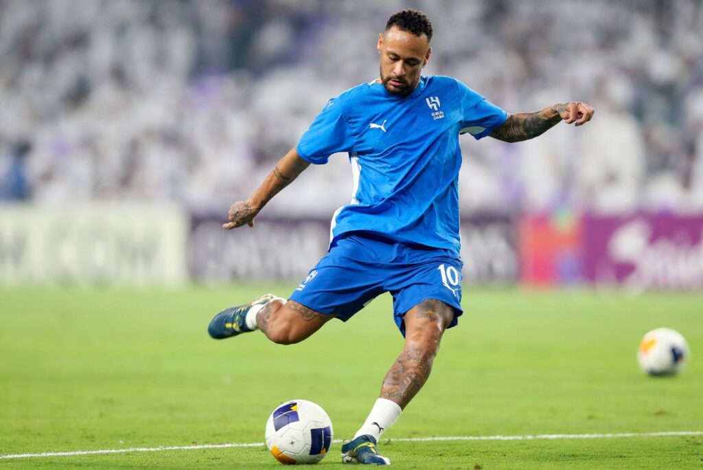 Neymar voltou a atuar pelo Al-Hilal após um ano de sua lesão (Foto: AFP)