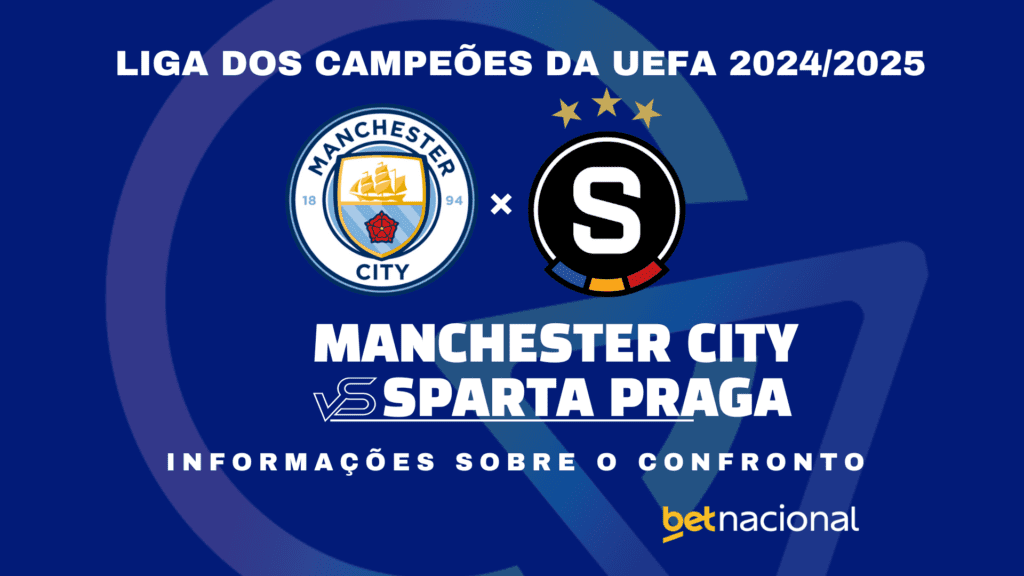 Manchester City x Sparta Praga Liga dos Campeões 2024-2025