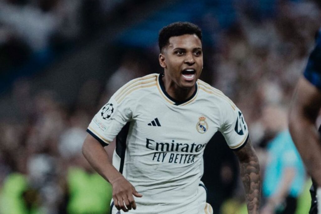 Rodrygo em campo pelo Real Madrid