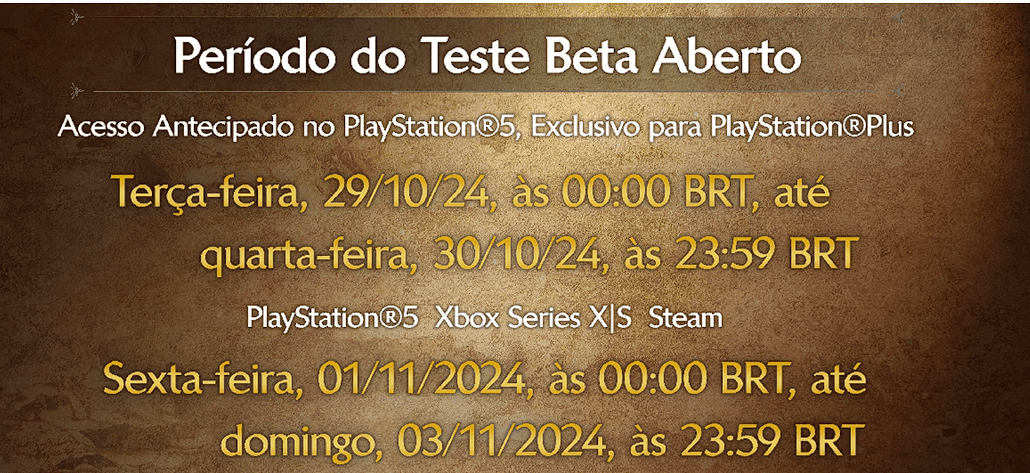 Monster Hunter Wilds Open Beta horários