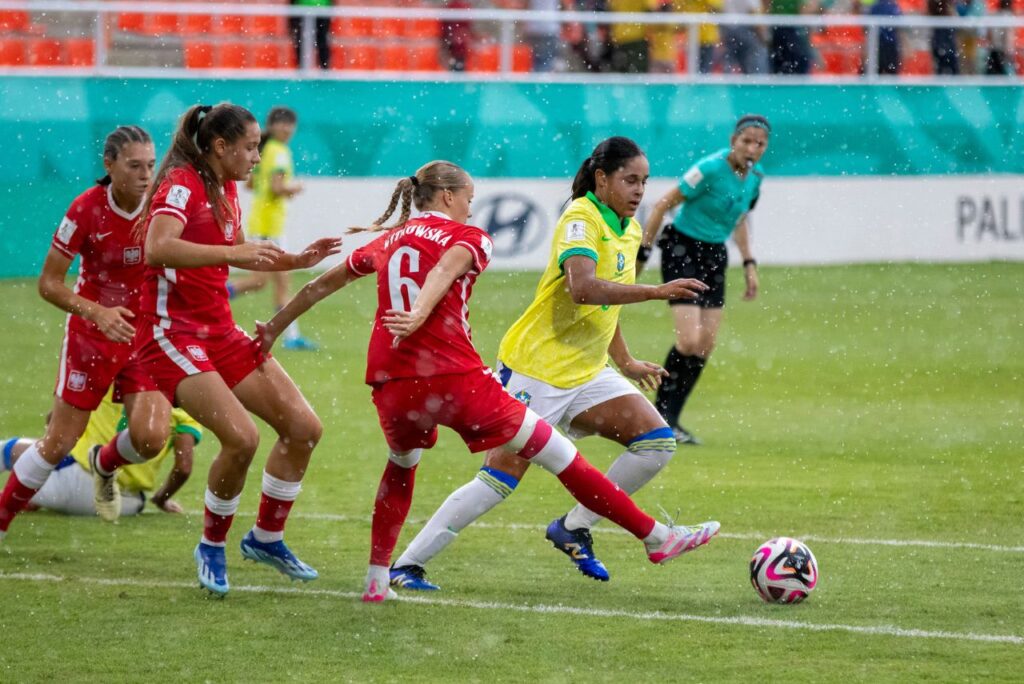 Brasil empatou com a Polônia pela Copa do Mundo Feminina Sub-17 (Foto: Leto Ribas/CBF)