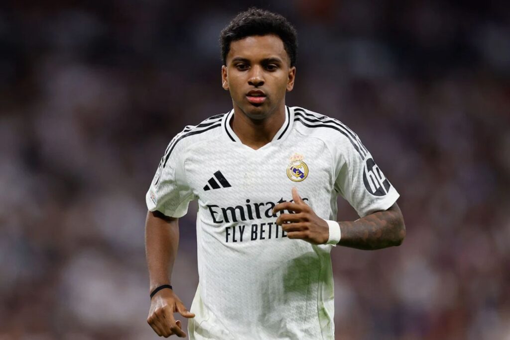 Rodrygo em campo pelo Real Madrid