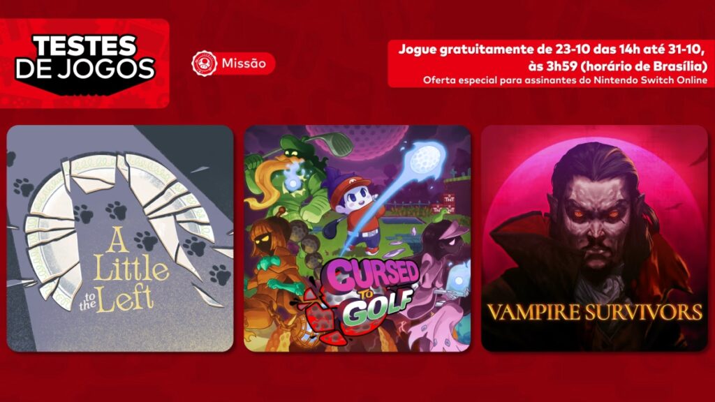 Nintendo Switch Online Teste de jogos