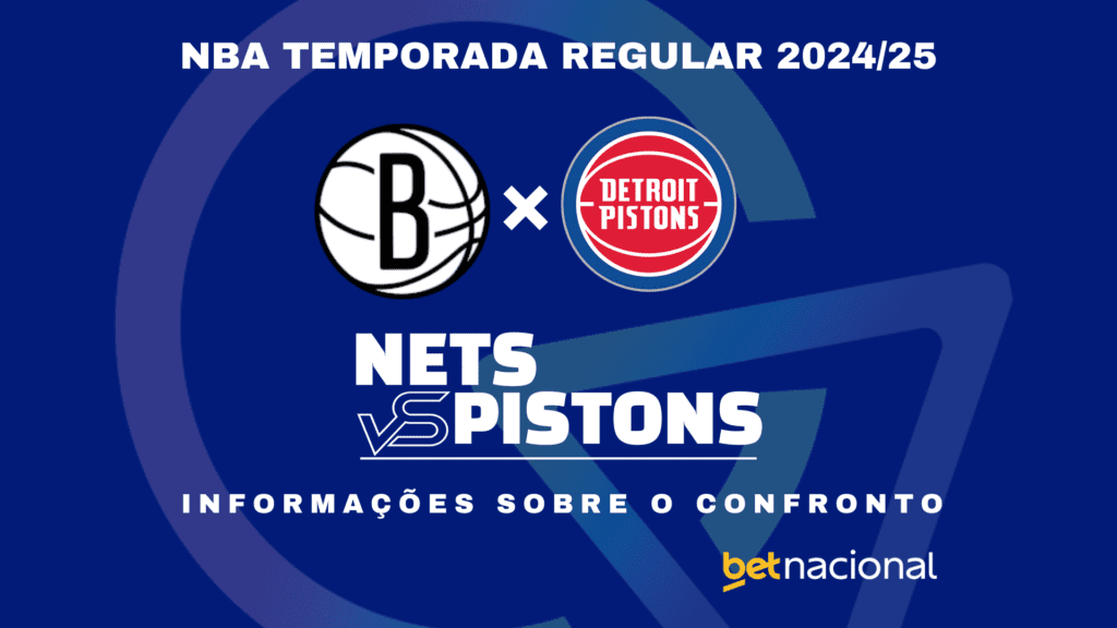 Nets x Pistons: onde assistir ao vivo, horário, escalações e estatísticas