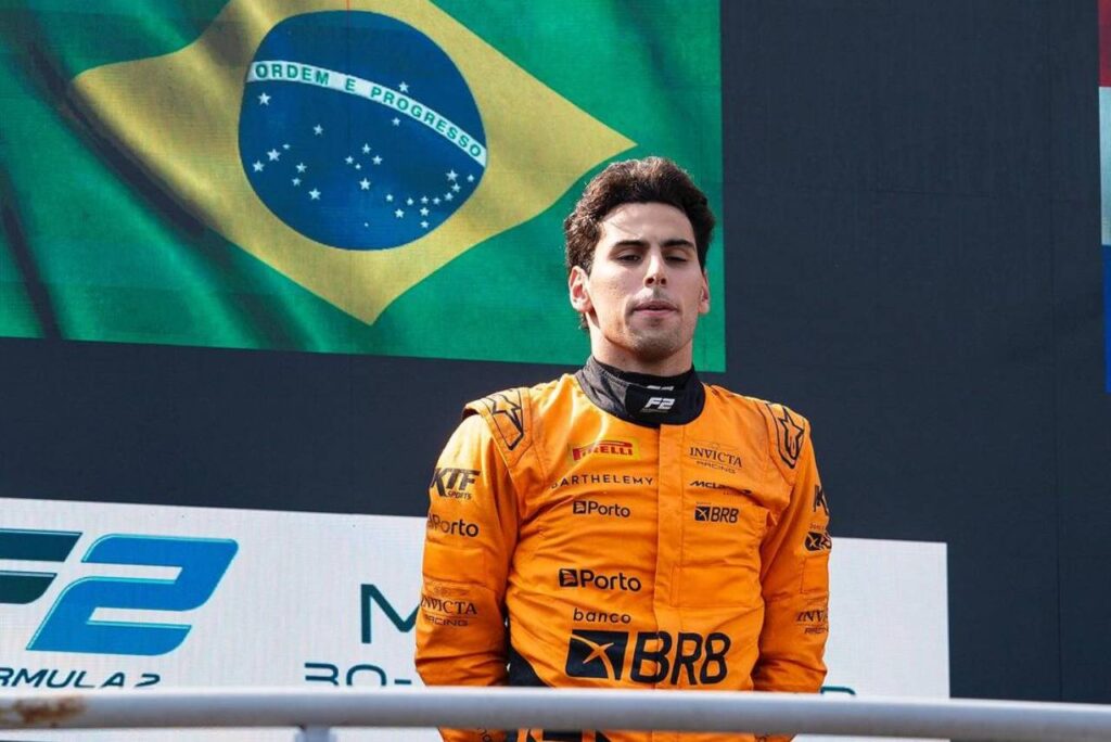 Gabriel Bortoleto venceu duas corridas na temporada na F2. Foto: Reprodução/Instagram