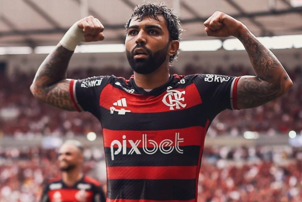 Gabigol, do Flamengo, marcou duas vezes na final da Copa do Brasil 2024. Foto: Reprodução/X