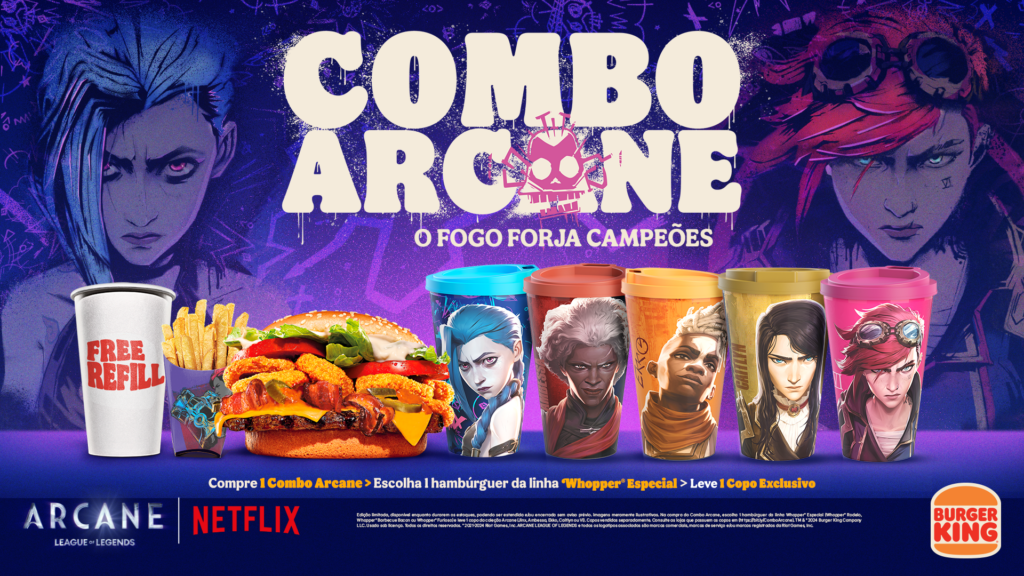 LoL: Arcane recebe combo no Burger King, veja