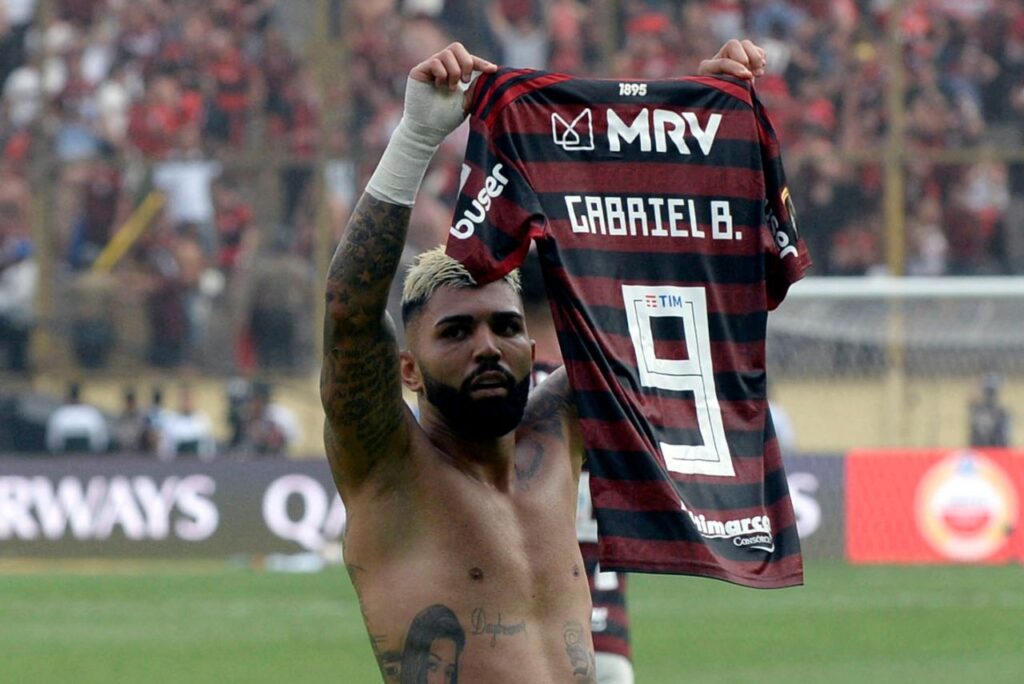 Gabigol após gol do título na Libertadores de 2019