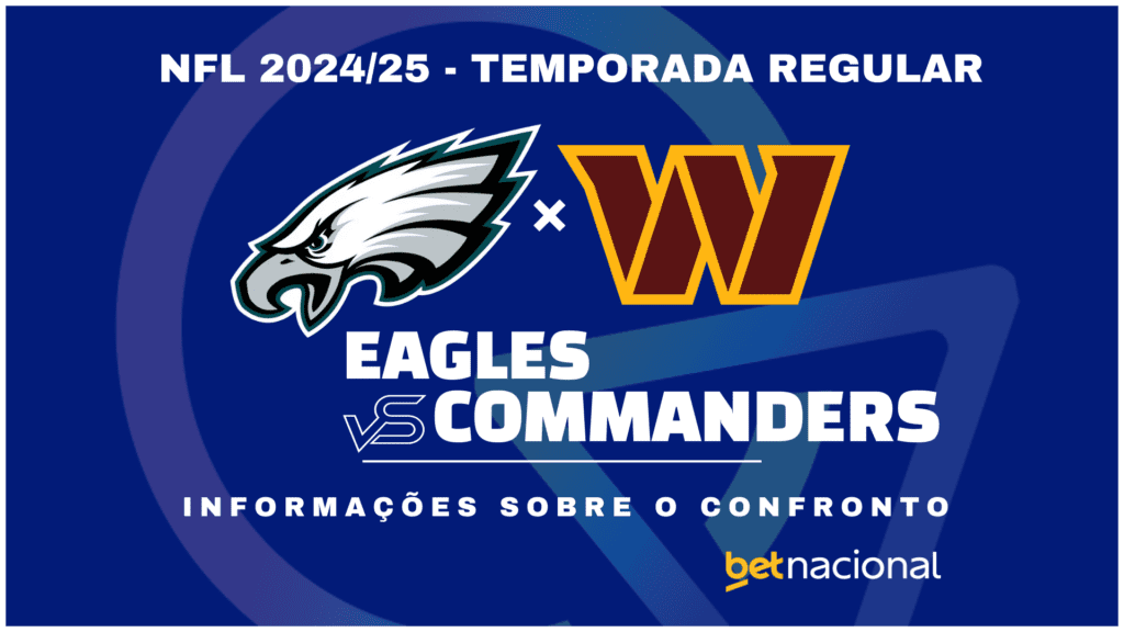 Philadelphia Eagles x Washington Commanders: onde assistir ao vivo, horário e estatísticas