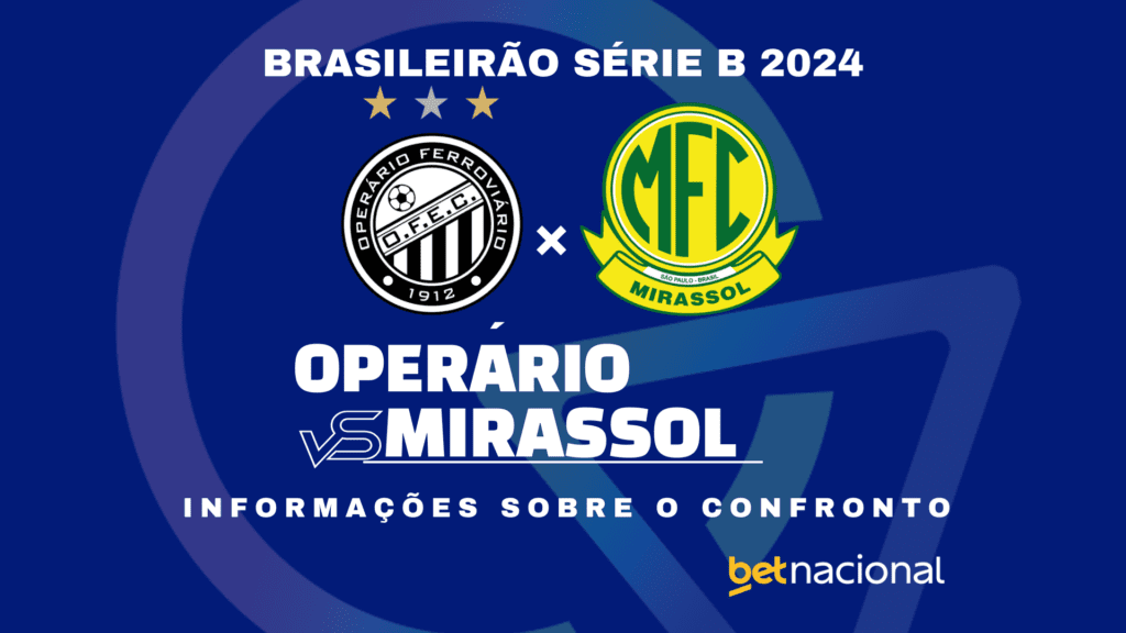 Operário x Mirassol Série B 2024