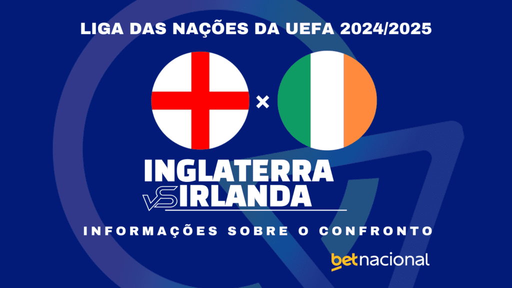 Inglaterra x Irlanda: onde assistir, horário, escalações e palpites