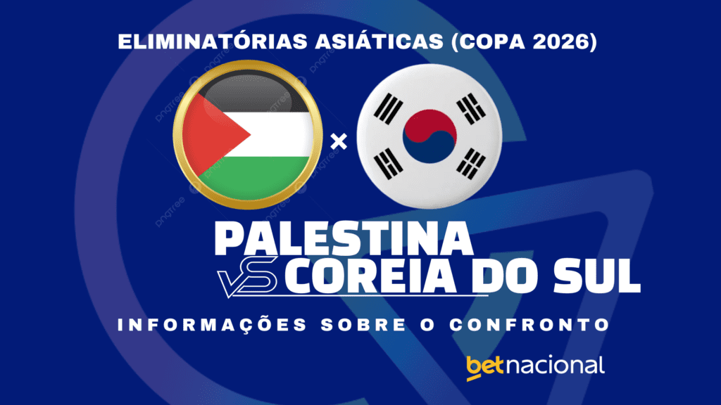 Palestina x Coreia do Sul: onde assistir, horário, escalações e palpites