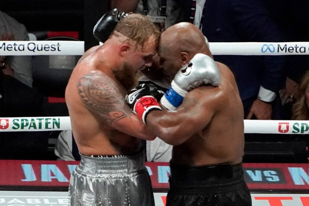 Tyson e Jake Paul quebraram recorde de audiência. Foto: TIMOTHY A. CLARY/AFP