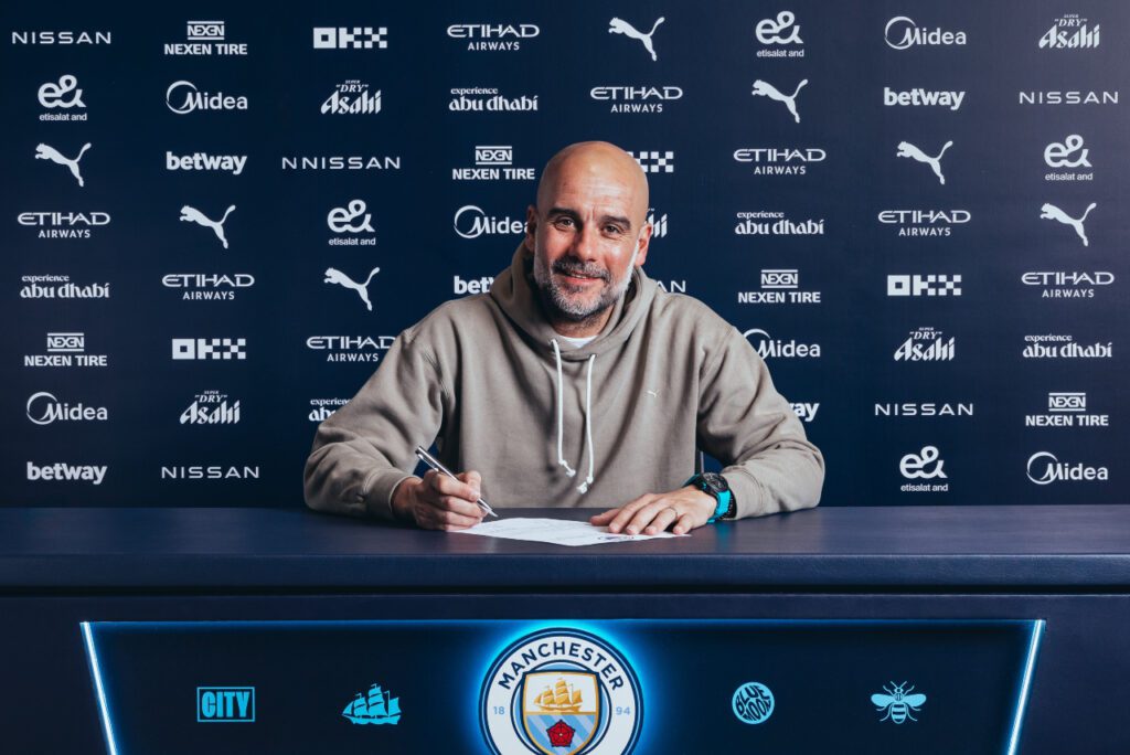 Manchester City oficializa renovação de Guardiola até 2027