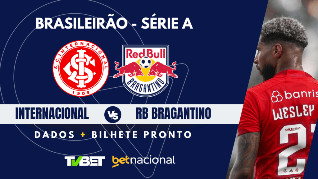 Internacional x RB Bragantino: tempo real, onde assistir, horário, escalações e palpites