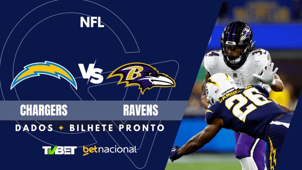 Los Angeles Chargers x Baltimore Ravens: onde assistir ao vivo, horário e palpites