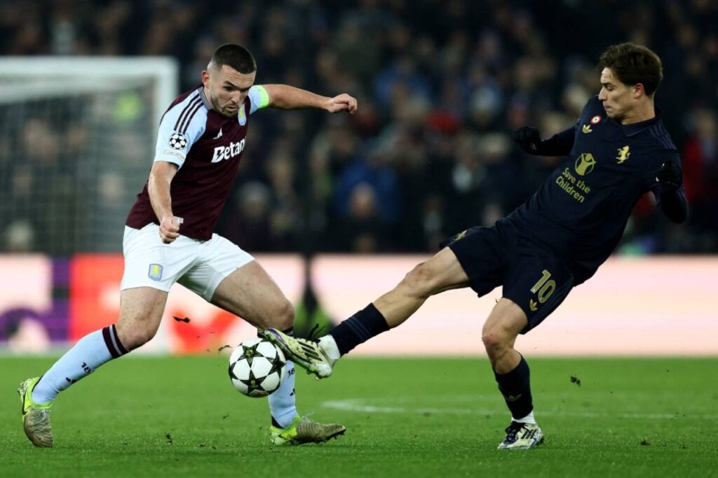 Aston Villa e Juventus somaram um ponto cada com o empate. Foto: Darren Staples / AFP