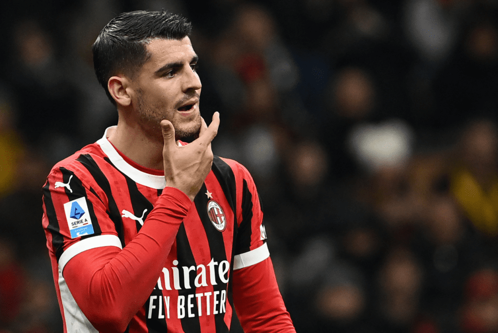 Morata marcou um dos gols da vitória do Milan