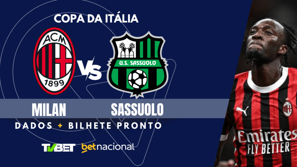 Milan x Sassuolo Copa da Itália.