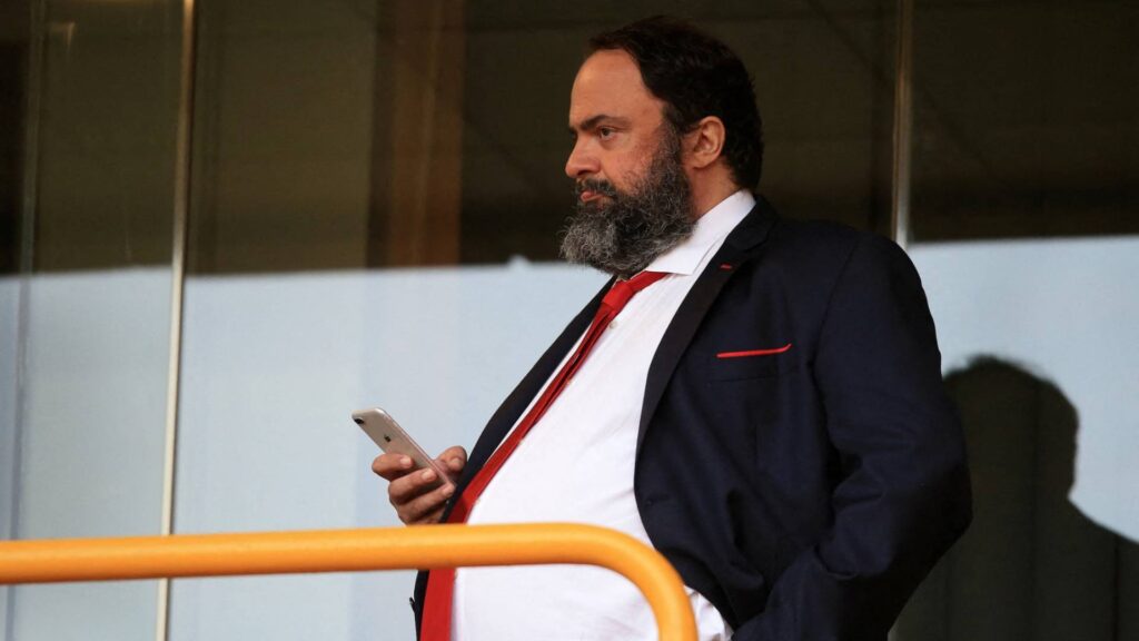 Evangelos Marinakis está interessado em comprar a SAF do Vasco. Foto: Lindsey Parnaby / AFP