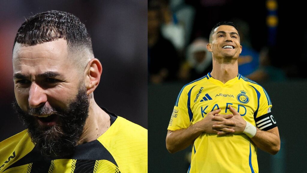 CR7 e Benzema tem grandes chances de marcar nesta sexta-feira. Foto: Reprodução/X