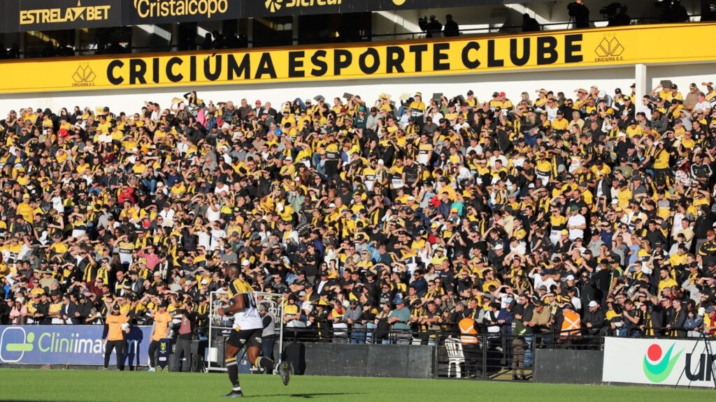 Torcida do Criciúma durante jogo do Brasileirão