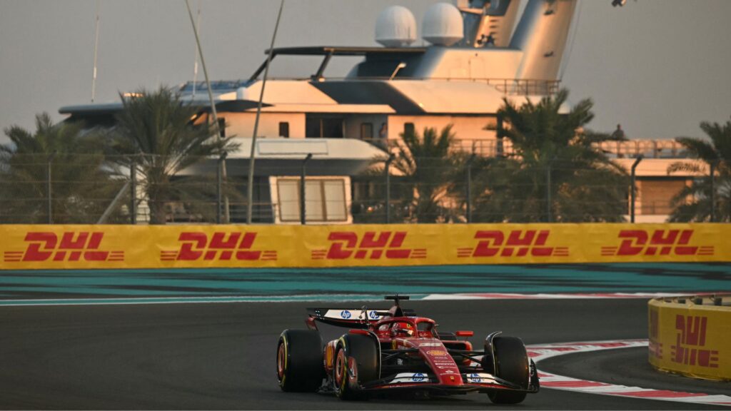 Ferrari de Charles Leclerc em Abu Dhabi