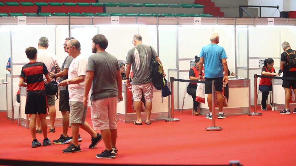 Eleições do Flamengo ocorrem na sede social da Gávea (Foto: Reprodução)