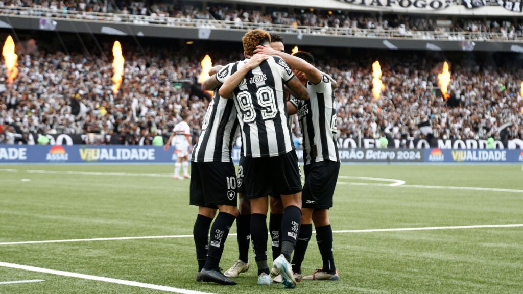 Jogadores do Botafogo durante título do Brasileirão