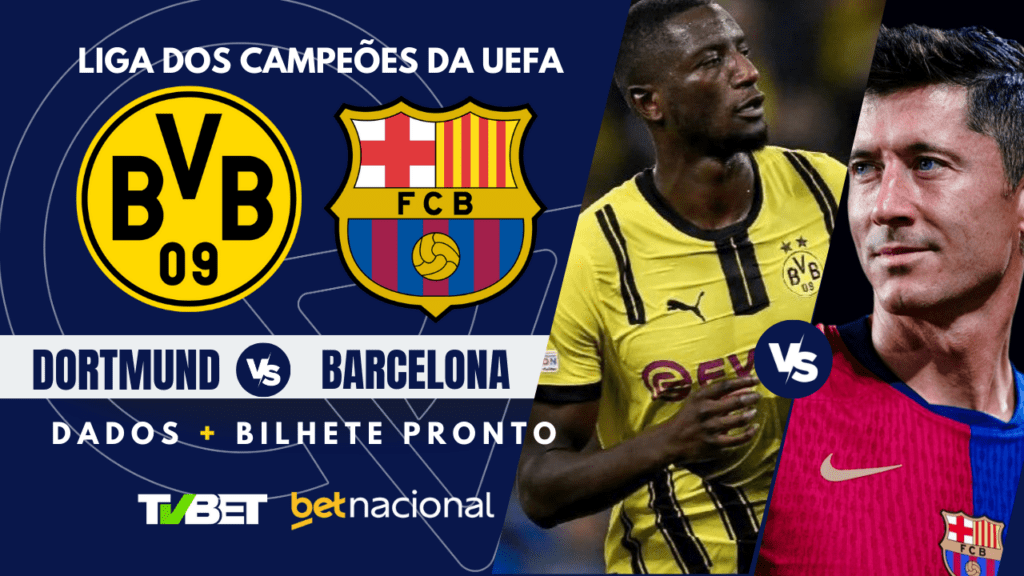 Borussia Dortmund x Barcelona Champions League.