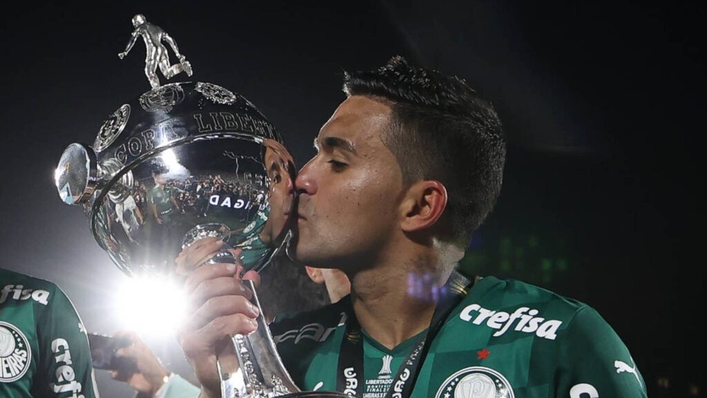 Dudu venceu 12 títulos em 10 anos vestindo a camisa do Palmeiras. Foto: Cesar Greco/Palmeiras