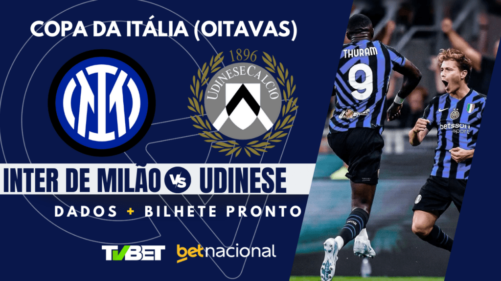 Inter de Milão x Udinese Copa da Itália.