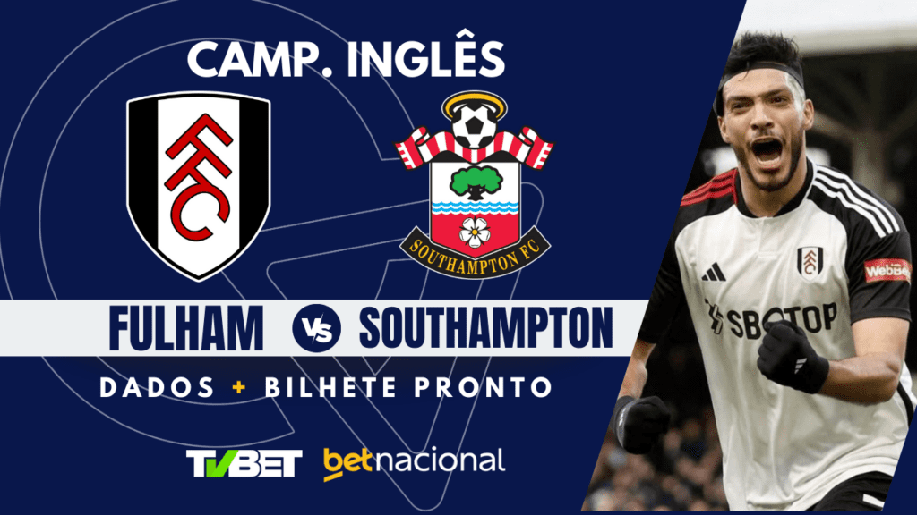 Fulham x Southampton Premier League.