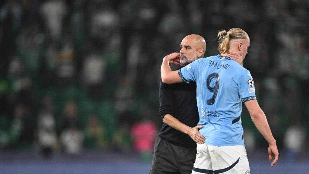 Guardiola eximiu seu atacante de culpa da má fase da equipe. Foto: Patricia DE MELO MOREIRA / AFP)