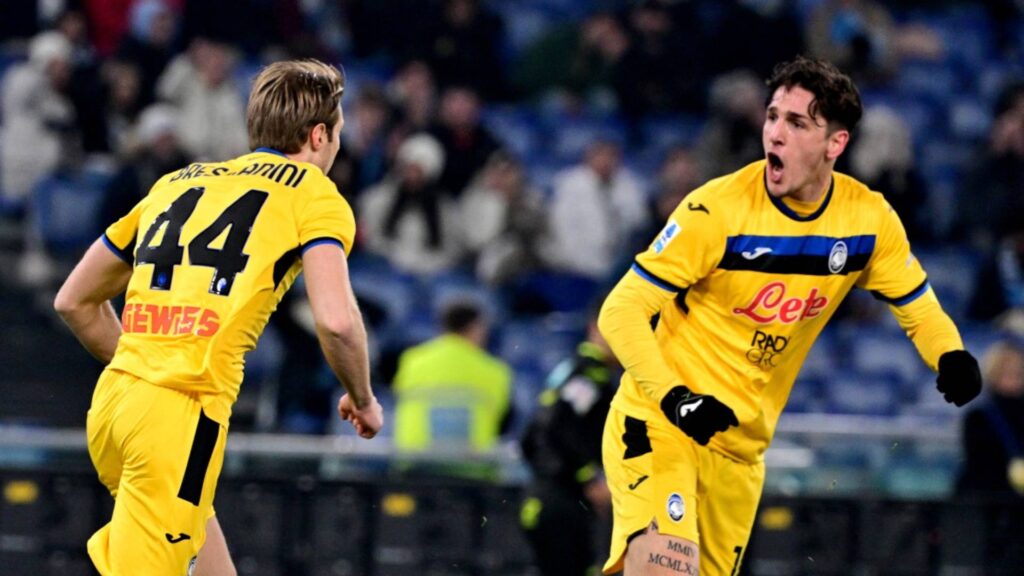 Marco Brescianini marcou o gol da vitória da Atalanta. Foto: Tiziana fabi / AFP