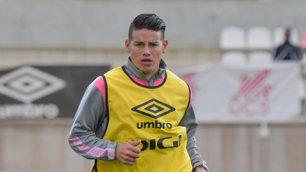 James Rodríguez em treino do Rayo Vallecano