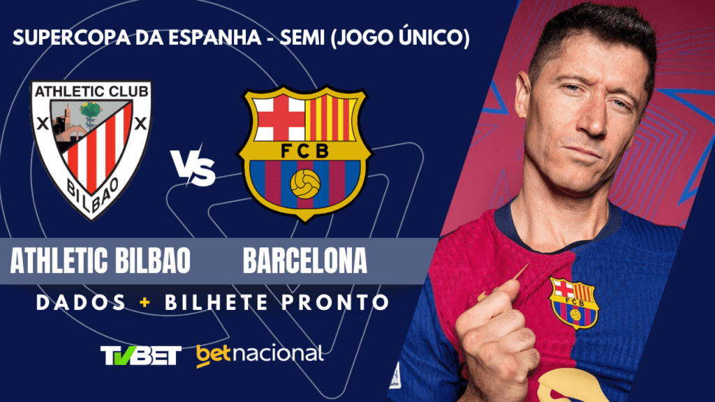 Athletic Bilbao x Barcelona - Supercopa da Espanha.