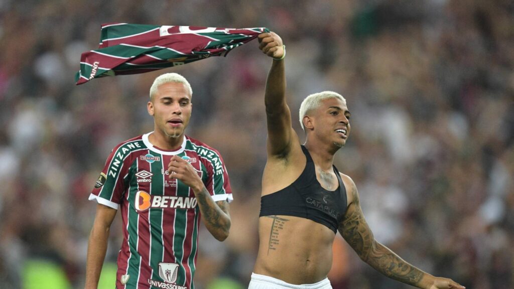 John Kennedy foi o autor do gol do título da Libertadores da América. Foto: CARL DE SOUZA / AFP