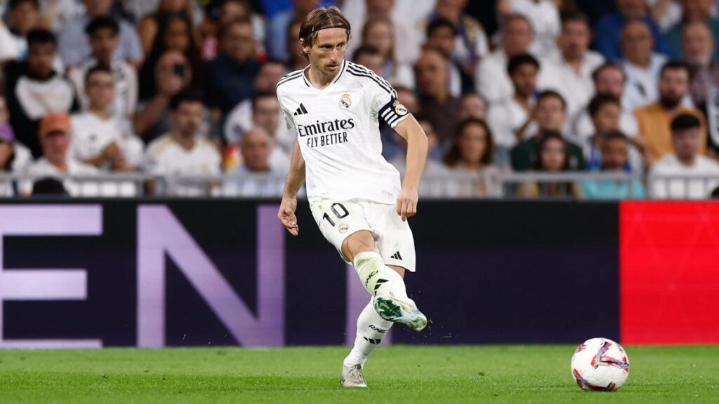 Luka Modric em campo pelo Real Madrid