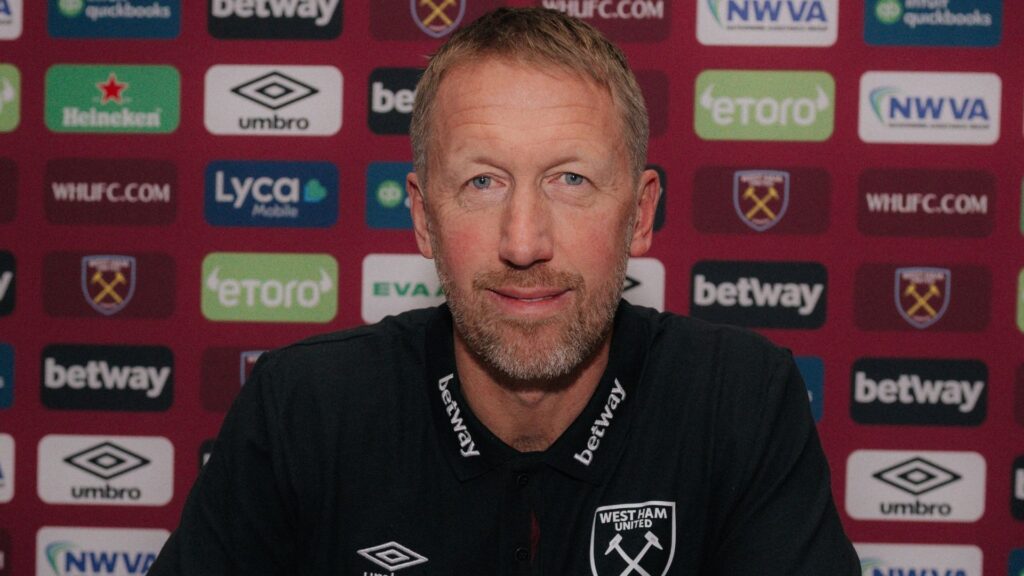 Graham Potter, novo técnico do West Ham