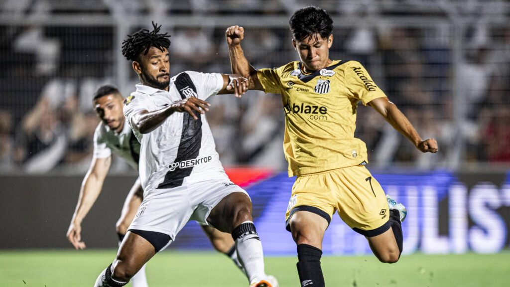 Santos e Ponte Preta empataram pela primeira vez na competição. Foto: Reprodução/X