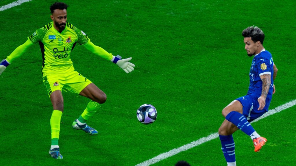 Marcos Leonardo marcou um dos gols da vitória do Al-Hilal (Foto: Reprodução)