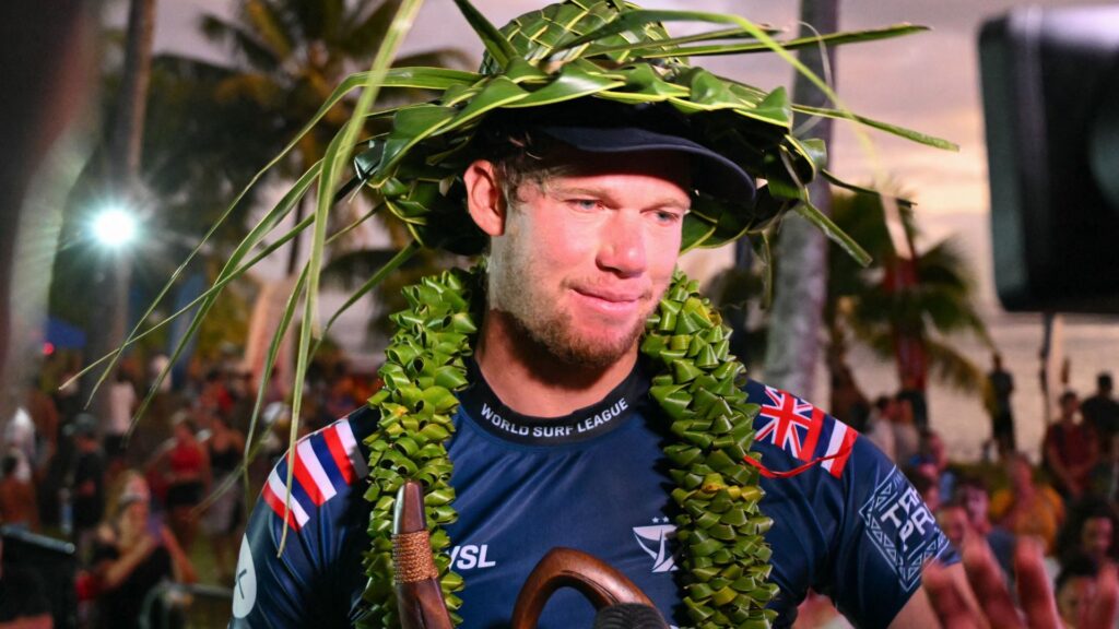 John John Florence, surfista havaiano tricampeão mundial (Foto: Jerome Brouillet/AFP)