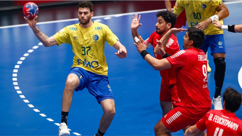 Haniel foi um dos destaques do Brasil contra o Chile no Mundial de Handebol (Foto: IHF/Reprodução)